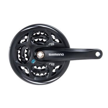 Система шатунов велосипедная Shimano Altus, M311, 170мм, Кв, 48/38/28T, черный  EFCM311C888XL