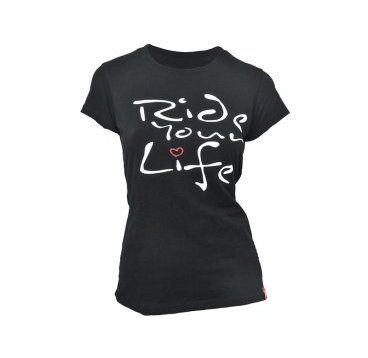 Футболка женская KELLYS  "Ride Your Life", чёрная, L, Women's Ride Your Life Tshirt Black, L