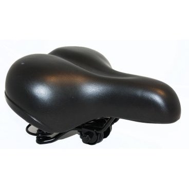 Седло велосипедное комфортное Vinca, размер 250x200мм, черный, универсальное, VS 188-01