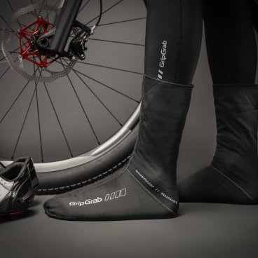 Велоноски GripGrab WindProof Sock, ветро- водозащита, анатомический крой, черный