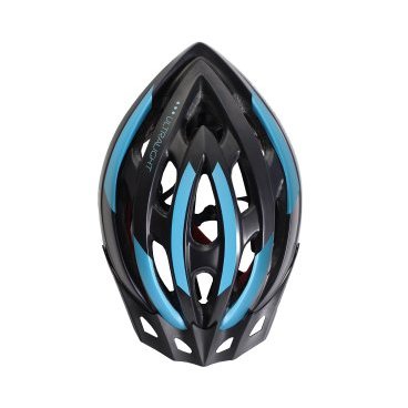 Велошлем Vinca Sport VSH 23 New Azuro, индивидуальная упаковка, черный/голубой