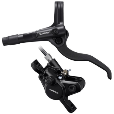 Тормоз Shimano MT400 дисковый, передний BR, левый BL, полимерные колодки, 1000 мм, EMT400KHFPRA100