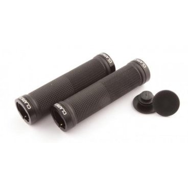 Ручки CLARK`S CLO201 на руль, резиновые, 130 мм, с фиксаторами, черные анодированные, 3-150