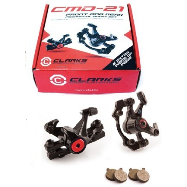 Велосипедный тормозной набор CLARK`S CMD-21 без диска, механика, задний, черный, 3-257