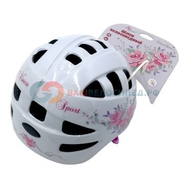 Велошлем детский Vinca Sport VSH 8 Rose OUT-MOLD, белый