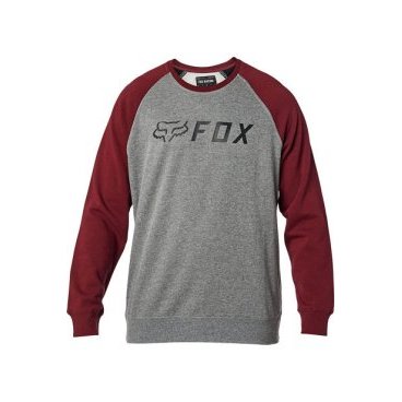 Толстовка велосипедная FOX Apex Crew Fleece, Grey/Red