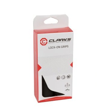 Ручки CLARK`S CLO223 на руль, полиуретан, 130мм, облегченные, 2 фиксатора, черные, 3-358