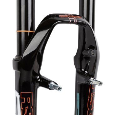 Вилка велосипедная RST F1RST AIR30, 26"х 28,6, воздушно-масляная, 100мм, V+D, черная, 1-0090