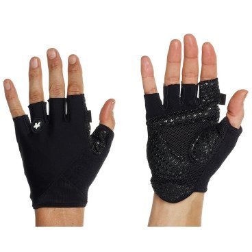 Перчатки велосипедные ASSOS summerGloves s7, унисекс, короткий палец, blackSeries