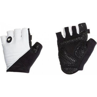 Перчатки велосипедные ASSOS summerGloves s7, унисекс, короткий палец, white Panther