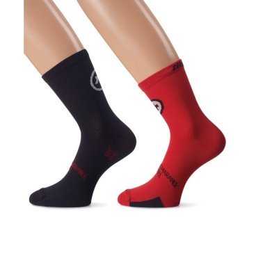Носки велосипедные ASSOS tiburuSock_evo8 / twin pack, унисекс, national Red