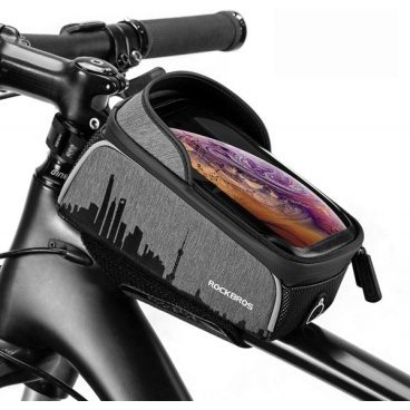 Сумка велосипедная Rockbros, на раму, Touch Screen, черный, 017-5