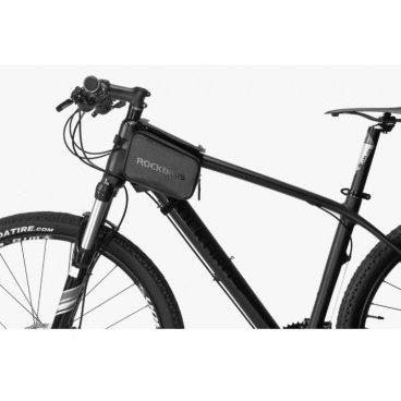 Сумка велосипедная (байкпакинг) Rockbros, с чехлом для телефона, черный, AS-006BK