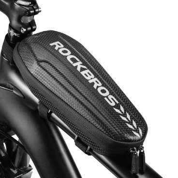 Сумка велосипедная Rockbros, на раму, 1 л, жёсткий корпус, черный, B60