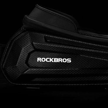Сумка велосипедная Rockbros, на раму, 1.5 л, с чехлом для телефона, черный, B68-1