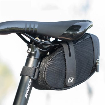 Сумка велосипедная Rockbros, под седло, 1 л, полиэстер + покрытие ТПУ, черный, B74