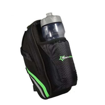 Сумка велосипедная Rockbros, подседельная, карман для бутылки, нейлон+полиэстер, черный, C7-BK