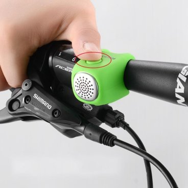Звонок велосипедный Rockbros, электрический, 90 дБ, влагозащитный, зеленый, CB1709