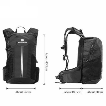 Рюкзак велосипедный Rockbros, спортивный, 10 л, нейлон, черный, H9-BK