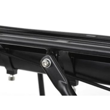 Багажник велосипедный Rockbros, стоечный, алюминий, под ободной и дисковый тормоз, черный, HJ1007-1