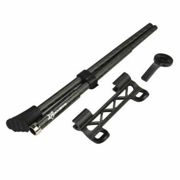 Подножка велосипедная Rockbros, карбон, 35 см, регулируемая, черный, JC1009