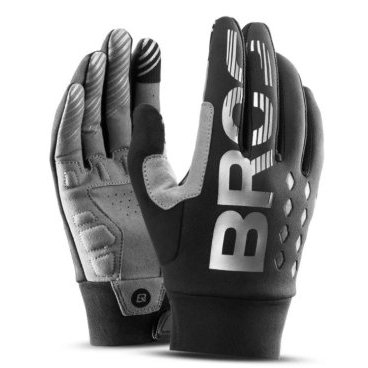 Перчатки велосипедные Rockbros S209BK, длинный палец, черный с серым