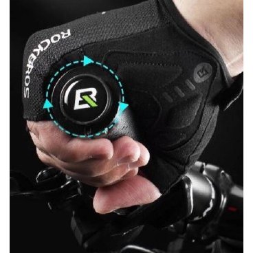 Перчатки велосипедные RockBros S252, короткий палец, черный