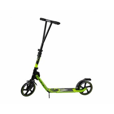 Самокат HUDORA BigWheel Generation V 205, двухколёсный, складной, нагрузка до 100 кг, limegrün, 14113