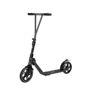 Самокат HUDORA BigWheel Generation V 230, двухколёсный, складной, нагрузка до 120 кг, серый, 14117