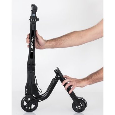Самокат HUDORA Tour, городской, двухколёсный, складной, Black, 14503