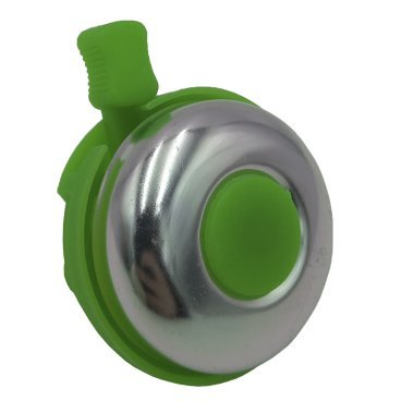 Звонок велосипедный, сталь/пластик, D=50мм, серебристо-зеленый, 00-170711