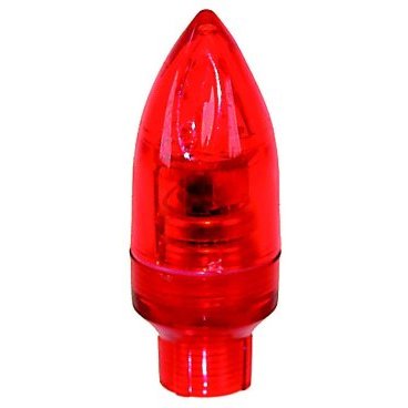 Колпачки для ниппеля 5-519975 "ракета" красный пластик авто/спорт светодиод с батареей