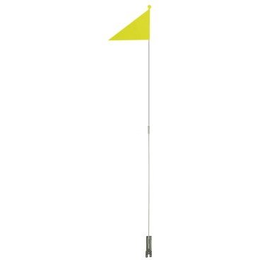 Флажок M-Wave треугольный, светоотражающий шток 150см, на за заднюю ось, жёлтый, разборный 5-120975