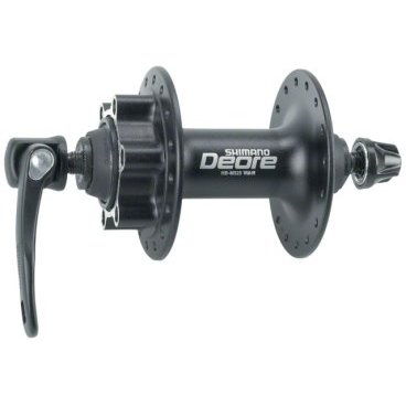 Втулка передняя Shimano DEORE EHBM525AALS, 36 отверстий, под дисковый тормоз, эксцентрик, 2-988