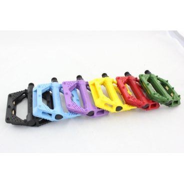 Педали велосипедные WELLGO нейлон BMX/Downhill Red B223N широкие ось Cr-Mo красные 6-14226
