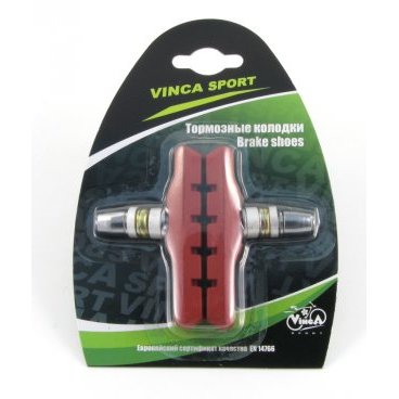 Тормозные колодки для велосипеда Vinca (пара) красные VB 111 red (72мм)