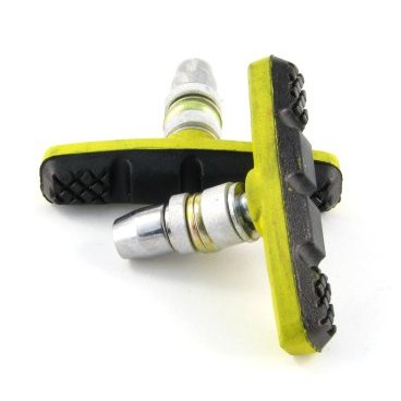 Тормозные колодки для велосипеда Vinca, жёлтые-черные,  (60мм) пара,VB 262
