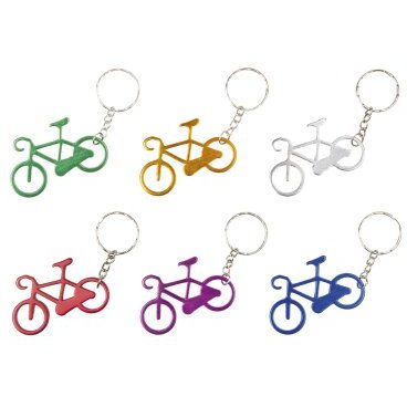 Брелок для ключей "велосипед" алюминиевый, цвета в ассортименте (12), 5-719906