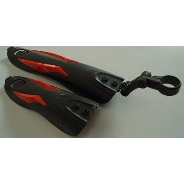 Комплект крыльев Vinca Sport 20"-26", материал пластик, черный с красными вставками, HN 10-1 red