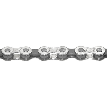 Цепь на велосипед с замком M-WAVE 1/2x3/32, 18-24 скорости, 116 звеньев, серебряно-черная, 5-30190