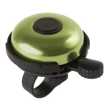 Звонок велосипедный M-Wave, алюминий/пластик, D=53 мм, черно-зеленый, 5-420155