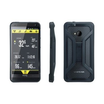 Чехол для телефона с креплением на руль велосипеда TOPEAK, new HTC One, чёрный, TT9837B