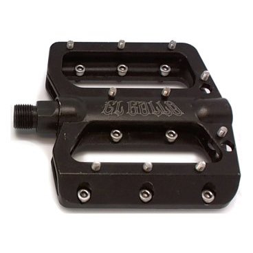 Педали TBS KP-208-BP, DH, алюминиевые, ось Сr-mo, с подшипниками, cменные шипы, PEDAL KP-208-BP