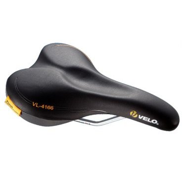 

Седло велосипедное VELO PLUSH, спорт/комфорт, 246x161мм, пена, чёрное, VL-4166