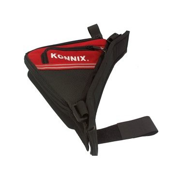 Сумка под раму велосипеда KONNIX TY07132TA, полиэстер 600D, чёрно-красная