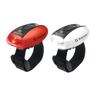 Фонари SIGMA MICRO, комплект, белый/белый+красный/красный, 17243