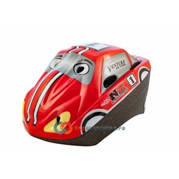 Велошлем VENTURA SEMI-INMOLD 6 отверстий (52-57см) авто красн-бело-черный 5-731050