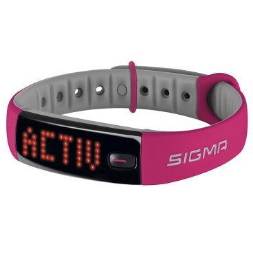Шагомер SIGMA ACTIVO, розовый, 22912