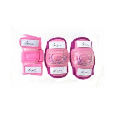 Комплект защиты детский (наколенники, налокотники, наладонники), розовый
