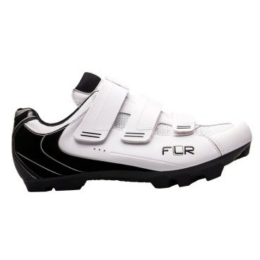 Велотуфли FUNKIERBIKE F-55 III MTB, 3 липучки, р.45, бело-черные, 16-050